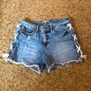 🔥SALE [Dear John] Distressed Laced Jean Shorts